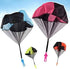 4PCS Set Tangle Parachute Figures - Hand Throw Soldiers Square Outdoor Flying Toys | No String