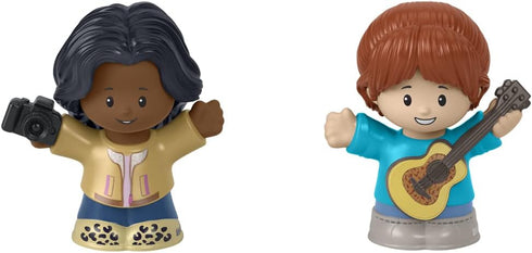 F-Price Toy Figure Pack ~ Story Starter Set - HBW68 ~ Photographer and Ukulele Player Figures, Brown, Blue, Gray