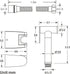 DAHSLNWKN HandheldSprayer Brass Cloth Diaper Sprayer Kit Rose GoldSprayer for Toilet withHose for Feminine Wash and ABS