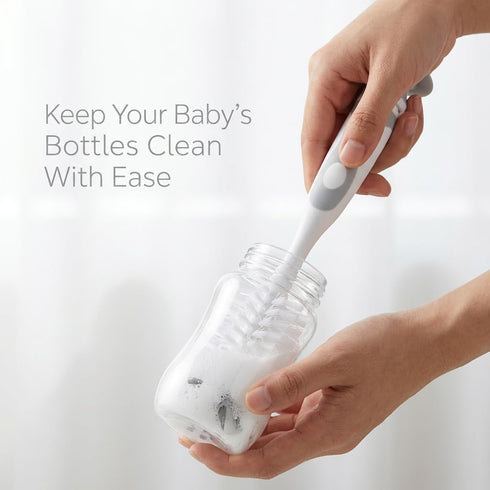 5-in-1 Set, Ariseno Baby Bottle Cleaner Including Nylon & Silicone Bottle Brush, Cap, Straw & Nipple Brushes, BPA-Free