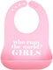 Bella Tunno Girl’s Wonder Bib - Silicone Baby Bib for Girls, Non-toxic BPA Free, Waterproof, Easy to Clean
