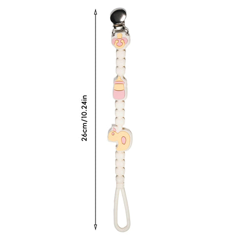 Pink Pacifier Clip for Rebom Baby Dolls - Essential Accessory