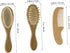 Set Baby Shampoo Brush Comb Newborn Hair Kit Soft Wool Brush Wooden Comb Grooming Supplies Non-Slip Design