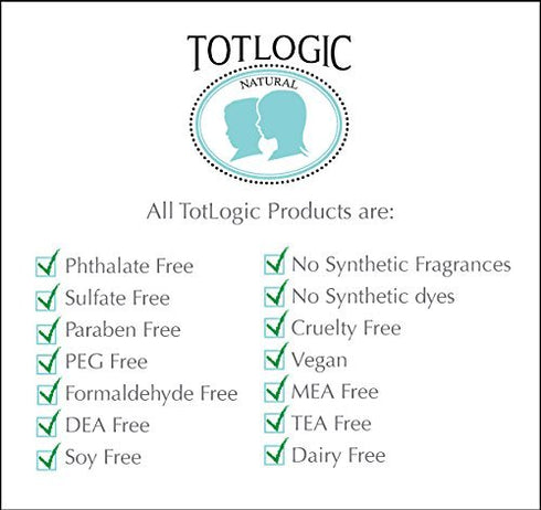 TotLogic Sulfate Free Bubble Bath - 8 oz, Original Scent, Gentle & Hypoallergenic, No Parabens or Sulfates
