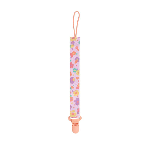 (2-Pack) Nuby Pacifinder Baby Pacifier Clip - - Pacifier Holder Clip with Convenient Hook Loop - Flowers and Polka Dots