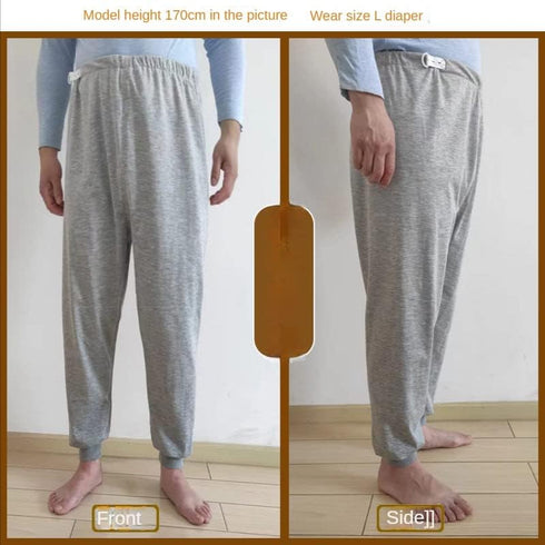 Generic Waterproof Diaper Pants for The Elderly, Leak-Proof Long Pants, Washable Cotton, Adult Urine Pads,Paralyzed