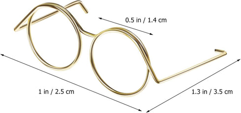jojofuny 20pcs Doll Glasses, Miniature Eyeglasses for Dolls & Pets Costume Accessories