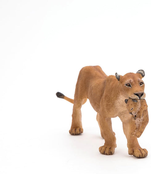 Papo Wild Animal Kingdom Figure, Lioness with Cub, 6.5cm, Multicolor (50043)