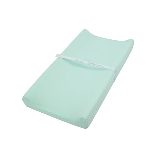 TILLYOU Changing Pad Cover Set, Soft Jersey Material, Fits 32"/34''x16 Contoured Pad for Babies - Navy Blue & Lt Green