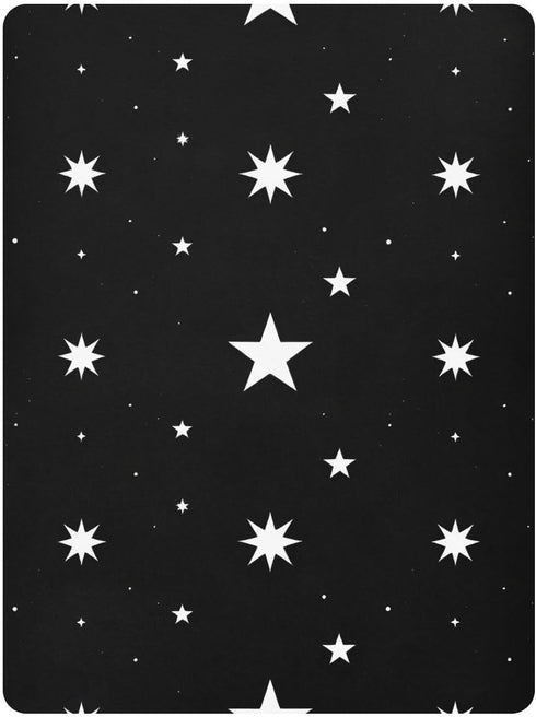 CZXW 52" 28" Night Stars Black Crib Sheets Fitted x Natural Cotton Soft & Breathable for Baby Crib Mattress
