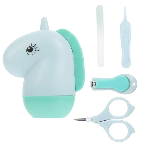 Nail Clippers and Scissors Grooming Kit for Infants with Metal Tweezers and