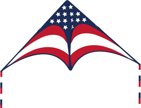 Motiloo 63" Patriotic American Flag Delta Kite for Kids and Adults, Easy to Fly, Beach Kites for Outdoor Activities