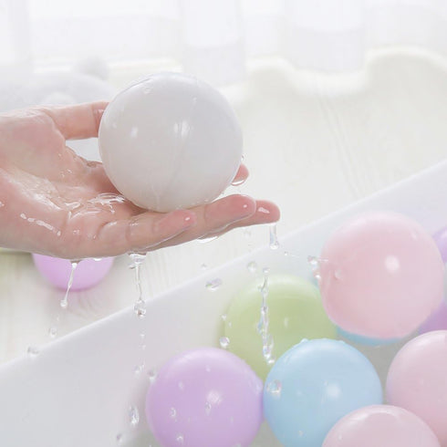 PlayMaty Ball Pit Balls - 2.75 inches Plastic Crush Proof Stress Balls, Phthalate & BPA Free, Pack of 50 with Storage