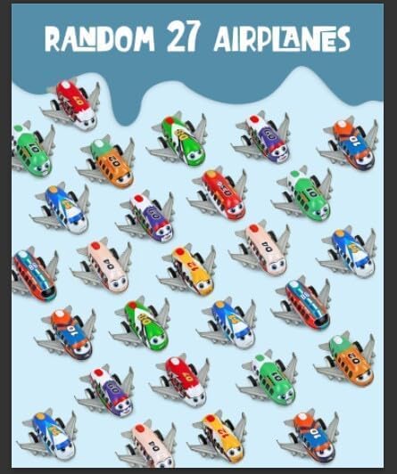 27 Vileafy PCS Metal Shell Pull Back Airplane Toys for Kids Cartoon Mini Airplanes with Plastic Base for Party Favors