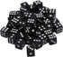 100Pcs 8mm Acrylic Dice - White Black Gaming Dice, Standard Six Sided Decider Board Game Dice Set