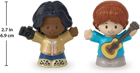 F-Price Toy Figure Pack ~ Story Starter Set - HBW68 ~ Photographer and Ukulele Player Figures, Brown, Blue, Gray