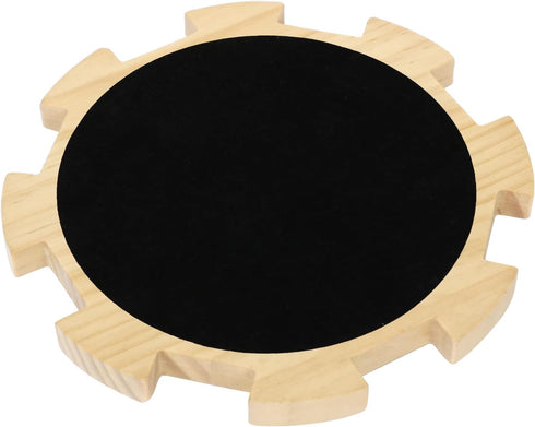 Stylish Wooden Hub for Mexican Train Dominoes - Durable Pine Centerpiece with Felted Base