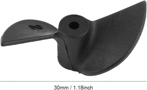 2 Set 2mm RC Boat Propellers, Durable Nylon Blade with CW CCW Rotation Shaft for Remote Control Ship Enthusiasts Racing