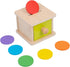 Adena Montessori Coin Box Yellow-Green Door Baby Toys for 6-12 Months 1 2 Years Old Toddlers Infant Toys