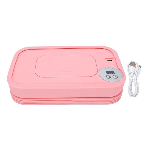 Fockety 3 Baby Wipe Warmer, Foldable Fast Heating Large Capacity Wipes Dispenser, Safe to Use Wipe Holder