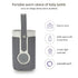 3 Portable USB Baby Bottle Warmer, Temperature Adjustable for Car Travel and Milk Heat Keeper - Dark Gray