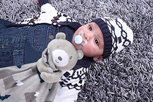 Minky Animal Snuggler Lovey Blanket for Kids, Babies, Gender Neutral Security Blanket with Stuffed Animal (Beloved