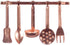 Dolls House Miniature Kitchen Accessory Copper Hanging Utensils & Rack 5055