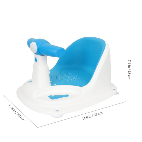 SECFOU Bath Seat with Backrest and Suction Cups Non-Slip Sit-up Bathtub Chair Tub Seat for Bathing Feeding Haircut