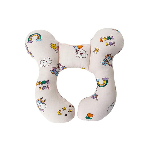 Comfortable Baby Neck Pillow for Car Seat, Soft PP Cotton Travel Head Neck Support for 0-1 Year Old Unicorn