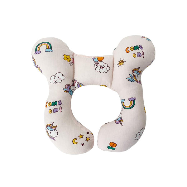 Comfortable Baby Neck Pillow for Car Seat, Soft PP Cotton Travel Head Neck Support for 0-1 Year Old Unicorn