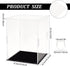 FINGERINSPIRE Mini Helmet Display Case, 6.5x6.5x8.1 inch Clear Acrylic Dustproof Box with 13 Rubbers for Basketball