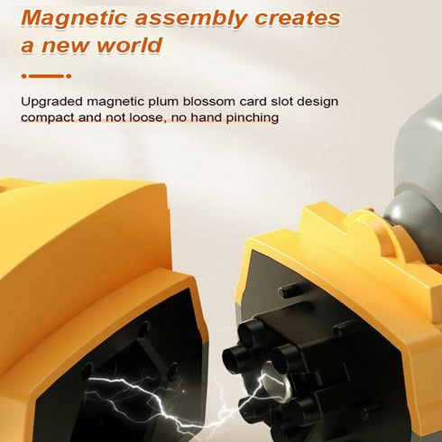 Magnetic Transform Engineering Car Toys - Assembled with Storage Box, 35 Pieces for Toddlers 3-5, Outdoor Activities
