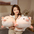 Pig Stuffed Animal Hugging Pillow - Soft Fat Plush Toy Gifts for Kids, Valentine, Christmas (15.7", Round Eyes)
