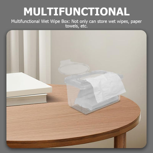 2 Pack 7.67 4.92 4.33 Inches SUPVOX Baby Wipes Dispenser Reusable Wipe Container with Sealed Lid for Moisture Retention