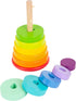 Wooden Large Rainbow Stacking Tower by Small Foot, Classic Educational Game for Toddlers, Ages 18+ Months