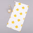 LINGBI DAMI Yellow chick print Cotton square towel with 6 layers of gauze (19.7x9.8