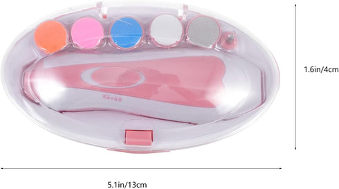 Trimmer Vaguelly Boy Girl's Nail Electric Nail File Multi-Head Polisher Safe Easy to Use for Travel