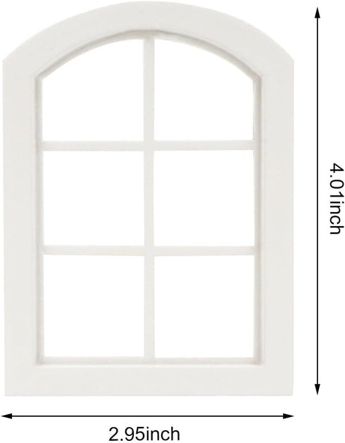 1 12 6-Pane Dollhouse Windows : Scale Miniature Window Frame DIY Mini House Decoration Wooden Fiary Window Model