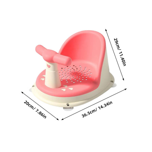 Bath Seat with Backrest for Support Non-Slip Bathtub Chair for Secure Bathing Comfortable Sit-up Design for Easy