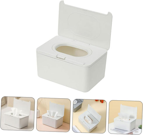LIFKOME 2pcs Set Refillable Wipe Dispenser for Baby Adult Travel Wipes Holder Waterproof Container for Home Nursery