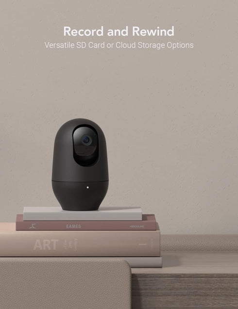 nooie 2K Baby Monitor, Baby Camera Monitor with Phone App, WiFi Indoor Camera for Home Security, AI Motion Tracking