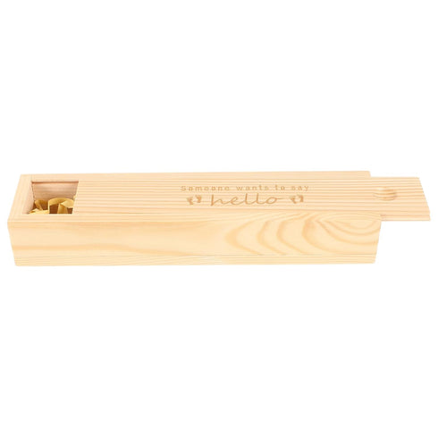 VOSAREA Wooden Pregnancy Test Keepsake Box Decorative Storage Case for Announcements and