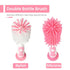 5-in-1 Set, Ariseno Baby Bottle Brush Including Nylon and Silicone Bottle Brush, Cap, Straw, Nipple Brushes, BPA-Free