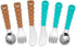 melii Toddler Feeding Spoon Fork & Knife Set, Stainless Steel – Bulldog, Cat, Shark, Bear – BPA Free, 6pc