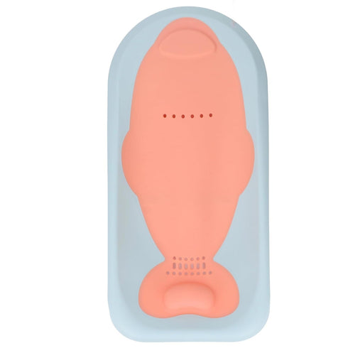 Focket Baby Bath Support, Ergonomic Spine Protection Foldable Quick Drying Slip Baby Bath Seat, Cushion with Reusable