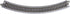 Kato 282mm (11") 45-Degree (4-Piece) USA Model Train Products Unitrack, Radius Curve Track