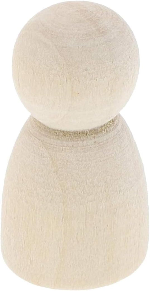 Bright Creations Wood Peg Dolls, Wooden Figures, 1.1 Inch, 50-Pack Mini Figures