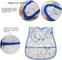 Baby Bib Waterproof with Snaps for Infants and Toddlers - 4pcs Food Catcher Bibs (Car, Puppy, Bear)