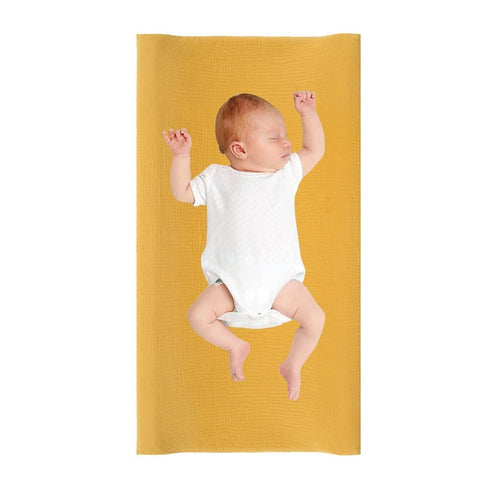 Newborn,32in 16in 5in,Ginger Cotton Changing Pad Cover,Unisex Diaper Change Table Sheet Ultra Soft Diaper Change Table