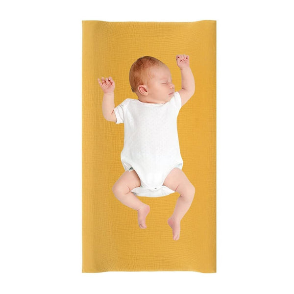 Newborn,32in 16in 5in,Ginger Cotton Changing Pad Cover,Unisex Diaper Change Table Sheet Ultra Soft Diaper Change Table
